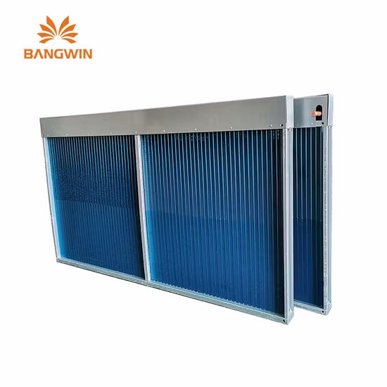 Китайская фабрика высокого качества по индивидуальному заказу, воздухо-водяной охладитель/охлаждаемая медная трубка, экструдированный ребристый теплообменник/ребристый теплообменник для свежих продуктов